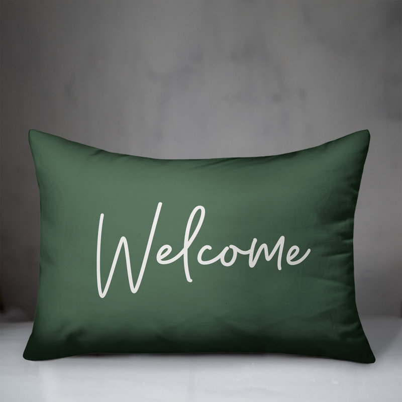 Outdoor Throw Pillow, Green