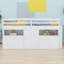 Lit mezzanine avec tiroirs, armoire et tablettes-1940507939
