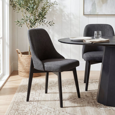Chaises d'appoint rembourrées en tissu Luciana