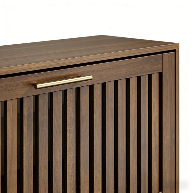 Armoire à chaussures avec portes rabattables, Naturel, H 36,4 po x l 31,5 po x P 9,5 po