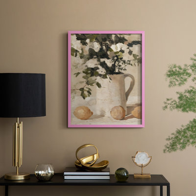 Impression florale vintage encadrée LX - bois massif
