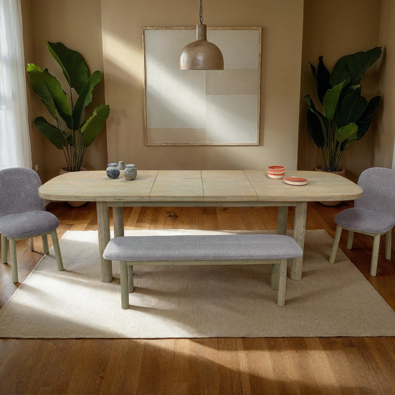 Cleodora 70" Extendable Acacia Dining Table