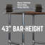 Base de table à hauteur de barre de 43 po