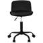 Chaise de bureau ergonomique pour enfant - pivotante à 360 degrés, en cuir noir, hauteur réglable, dossier extra-large, aspect cuir.