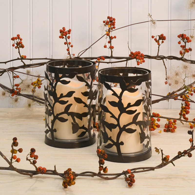 Vignes noires avec bougies DEL