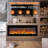 Adellia Symple Stuff Black Electric Fireplace-355569489
