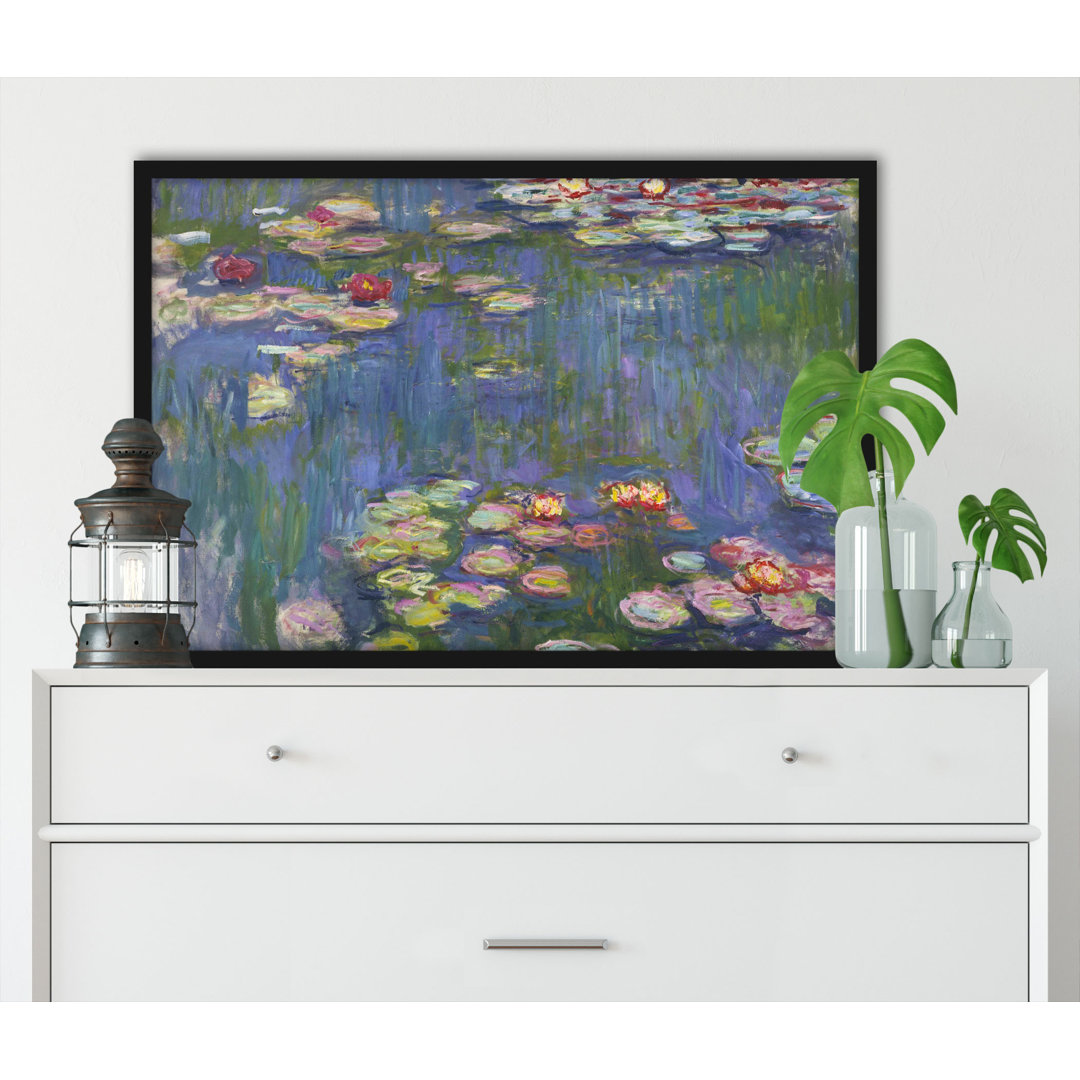 Gerahmtes Leinwandbild Water Lilies V von Claude Monet