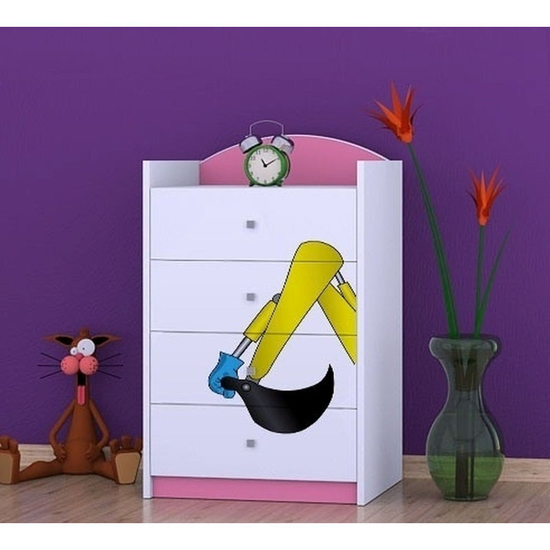 Nevis Kids 4 - Drawer Chest, Pink
