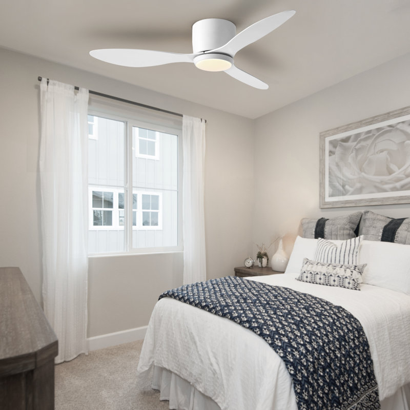 Ventilateur de plafond encastré à intensité variable de 42 po / 52 po avec lumières DEL et télécommande Jamarreon, 42''