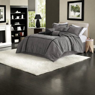 Cozy 7 Piece Bedding Sets, Polyester King Modern Farmhouse Home