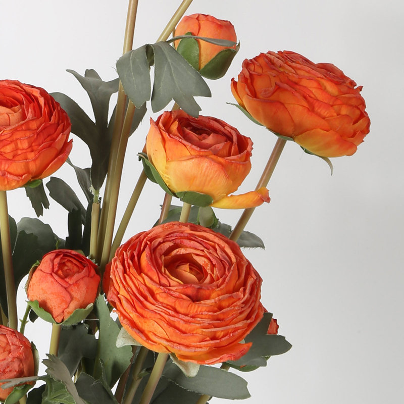 Arrangement floral de longues branches artificielles, Orange