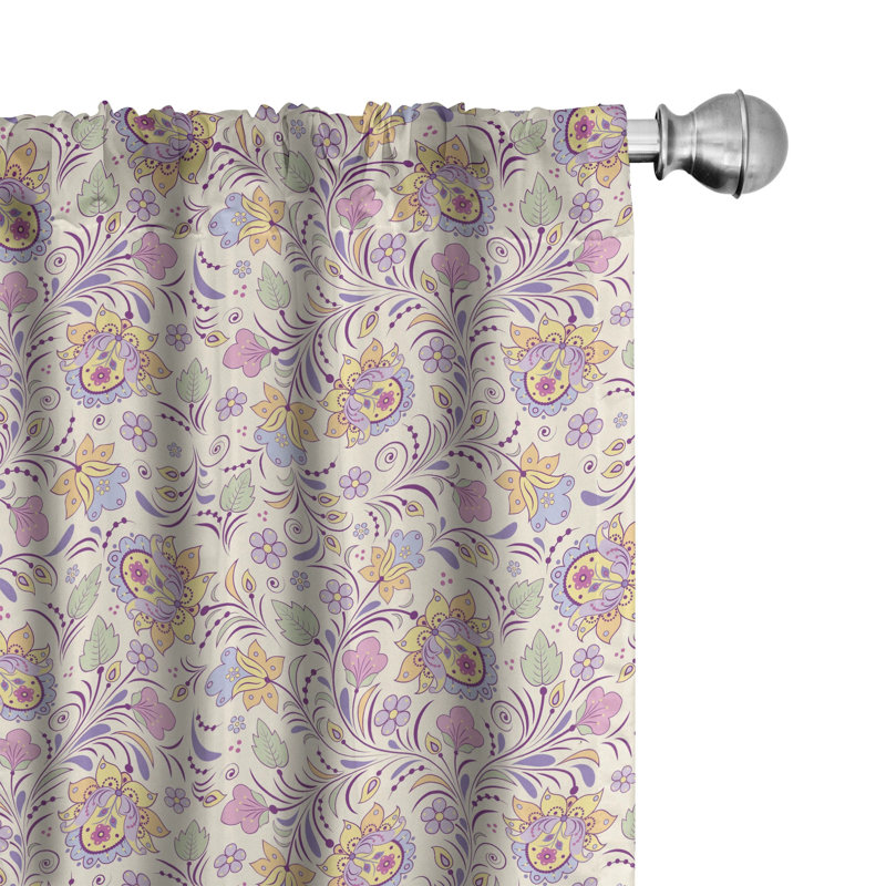 Garden Semi-Sheer Rod Pocket Sliding Panel, 28" x 84"