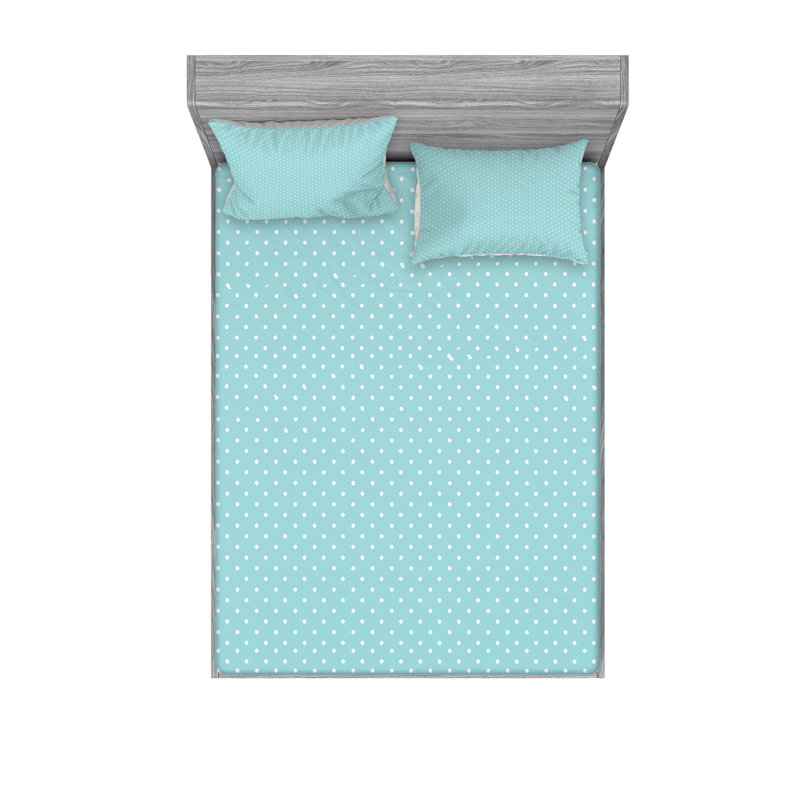 Microfiber Polka Dots Sheet Set, Full/Double Sheet Set with Fitted Sheet