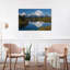 Reflection Of Mountain And Trees On Water, Teton Range, Grand Teton National Park, Wyoming, USA II - Wrapped Canvas Print-1823298823