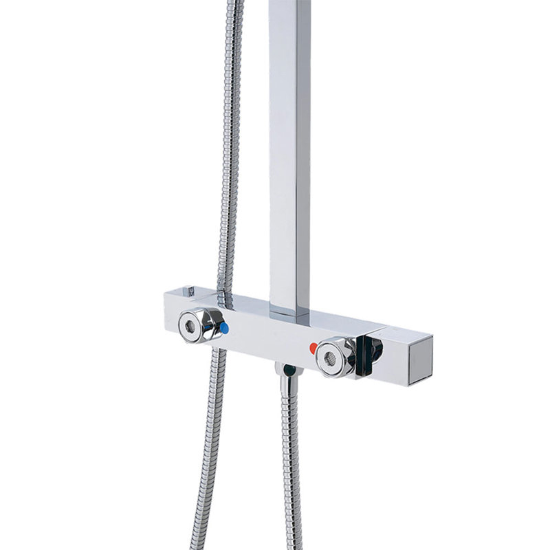 Chrome-Plated Bathroom Thermostatic Shower Mixer Set