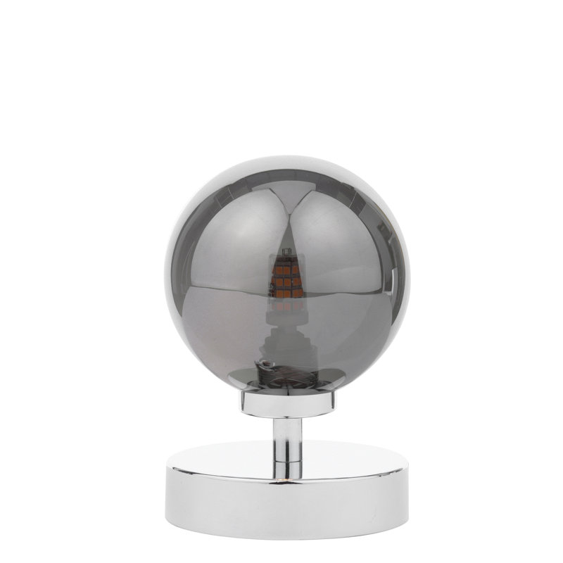 Metal Table Lamp Lamp, 17 cm H x 10.5 cm W x 10.5 cm D, Chrome