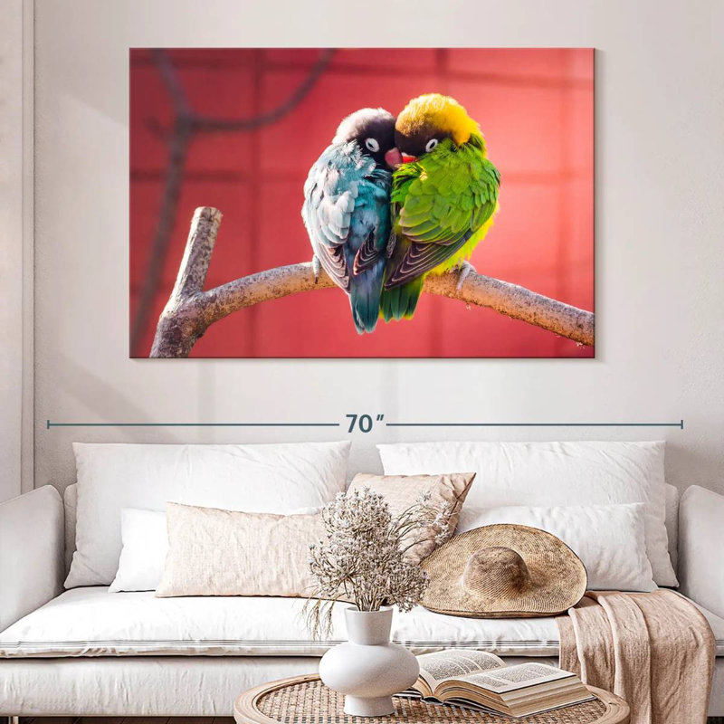 Brampt Lovebirds Cuddle, 34" H x 51" W