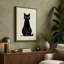 Black Cat Minimalist - Wrapped Canvas-2034421639-2034421640