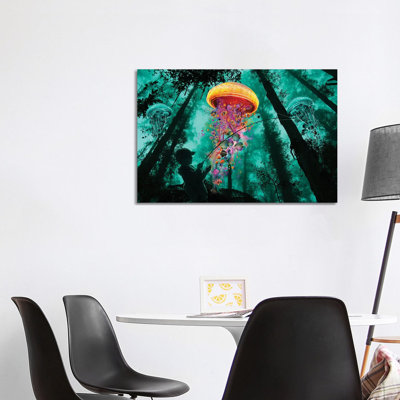 Jelly Fishing by David Loblaw - Print on Canvas