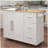 Spice Rack, Towel Holder, and Extendable Solid Wood Table - White Kitchen Island
