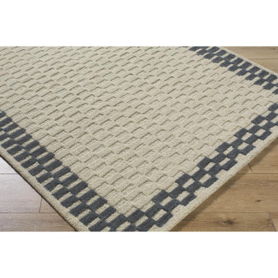 Hand-Tufted Geometric Pattern Rug