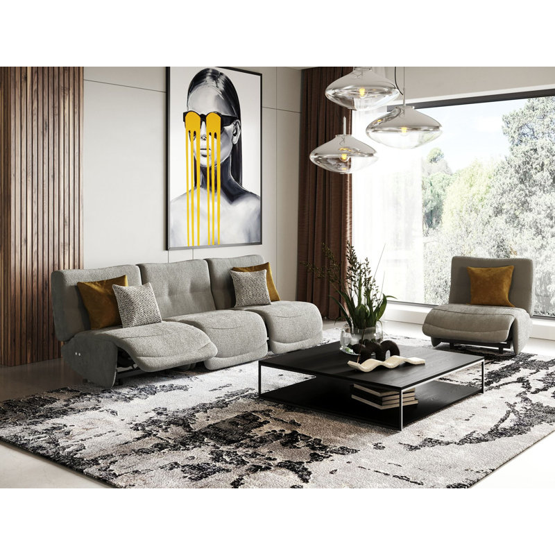 Canapé inclinable électrique Agona de 102 po, Gris