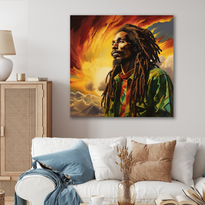 Reggae Tribute To Bob Marley - Yoga Wall Art