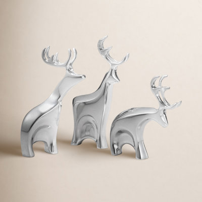 Nambe Mini Dasher Reindeer Set