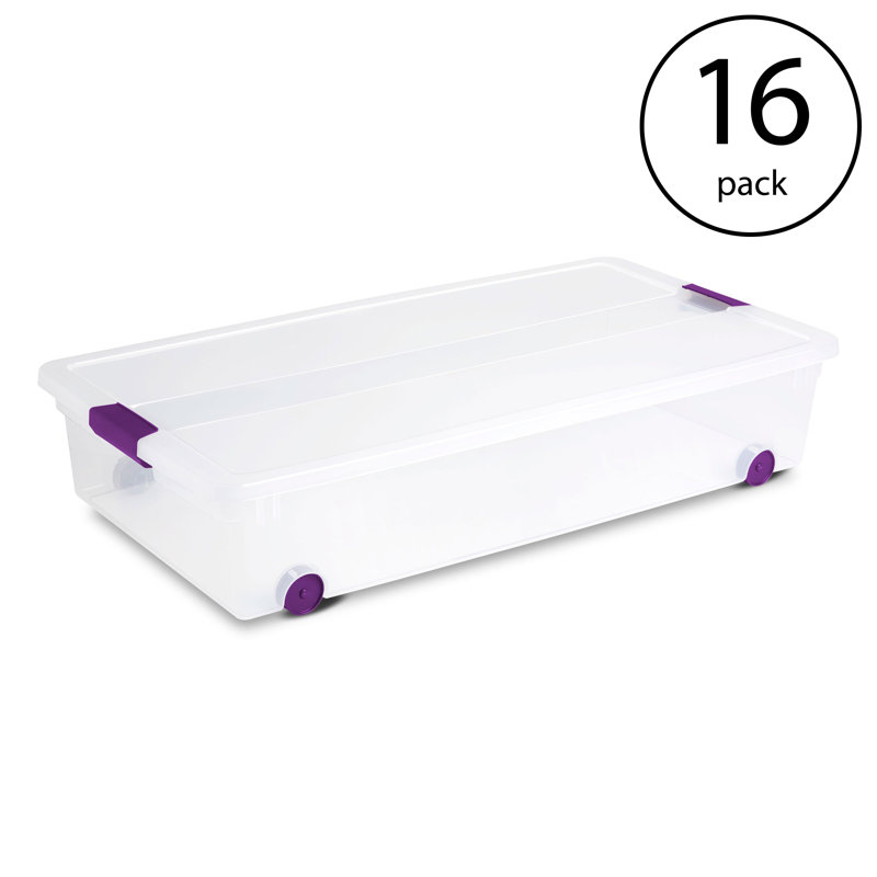 Sterilite Clear View Storage Container Tote w/ Latching Lid