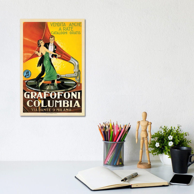 « grafofoni columbia, 1920 ca » par le haut de gamme d’art, impression sur toile, H 60 po x l 40po x P 1,5 po, Toile tendue