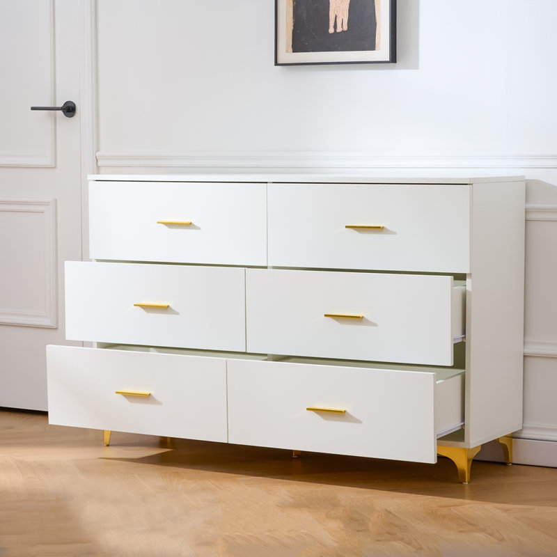 Modern Six-Drawer Chest, Living Room Cabinet