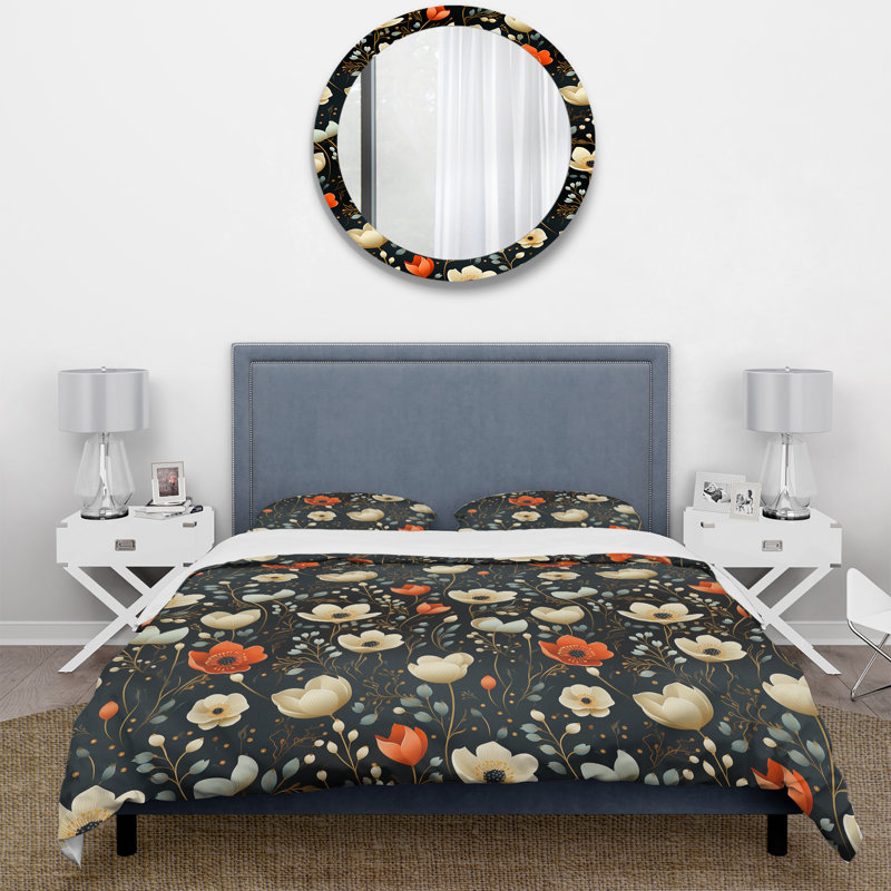 Ensemble de housse de couette Nostalgia, Housse de couette pour grand lit et 2 taies décor