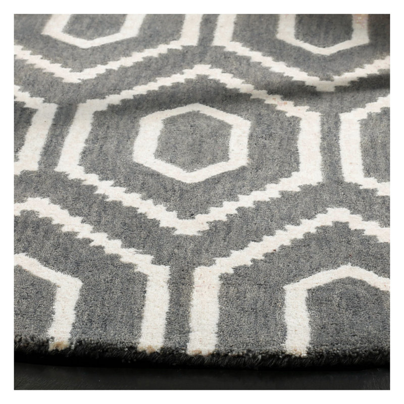 Forsberg Hand Tufted Wool Geometric Rug, Rectangle 2' x 3'