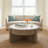 Zakri Round Coffee Table with Concrete Accents