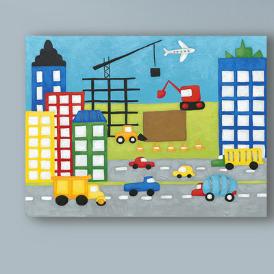 « contes construction site », art sur toile