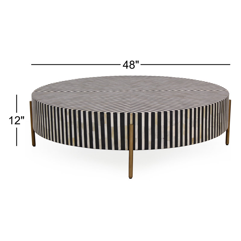 Chameau Coffee Table, 12" H x 48" L x 48" W