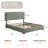 Haden Lambswool Boucle Upholstered Platform Bed Frame with Headboard-112681140-107248017
