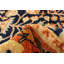 Tapis brun / noir en laine noué à la main de conception unique 4 pi 1 po x 6 pi nouvel âge Amel