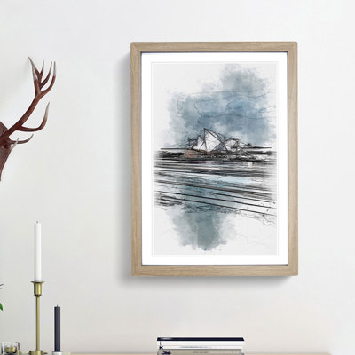 Sydney Opera House Lights - Picture Frame Painting Print