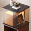 Vitrines en bois manufacturé brun noisette
