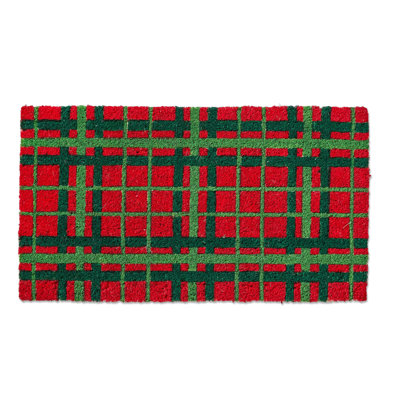  Merry Plaid Coir Mat