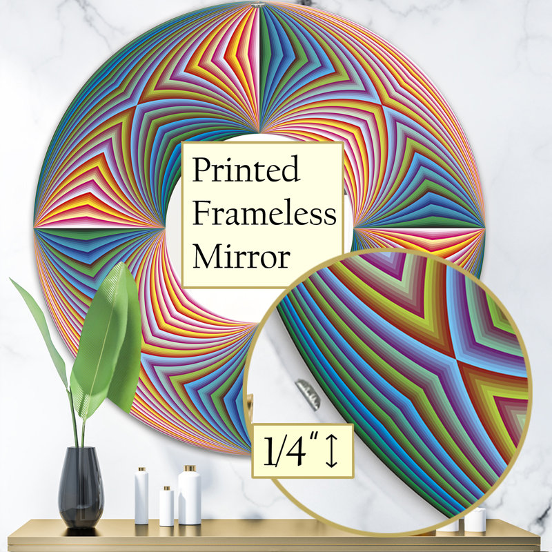Miroir mural Illusion, H 23,6 po x l 23,6 po