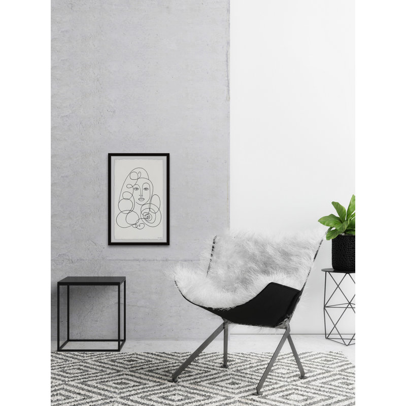 Wavy And Curly - Single Picture Frame Painting, 91 cm H x 61 cm W