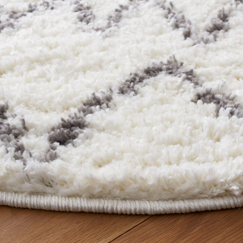 Tapis à poils longs Matterson, Rond 5 pi 1 po