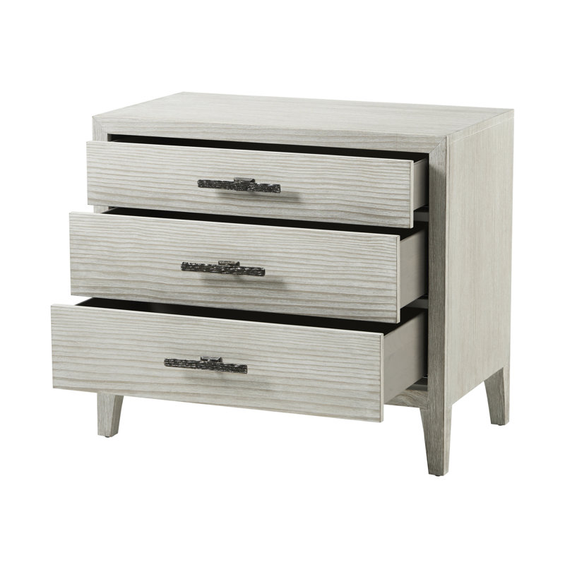 Breeze 3 - Drawer Solid Wood Nightstand