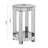 Mirror round table, 2-layer modern small sofa table with storage space, silver decorative table