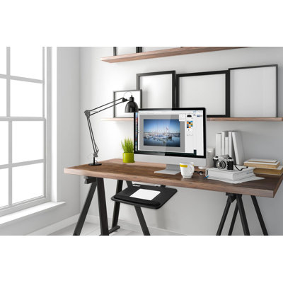 Mount-It! Height Adjustable Keyboard and Mouse Platform with Wrist Rest Pad, Black