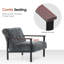 Fauteuil de réception en chenille avec structure en métal, méridienne ergonomique-93146376