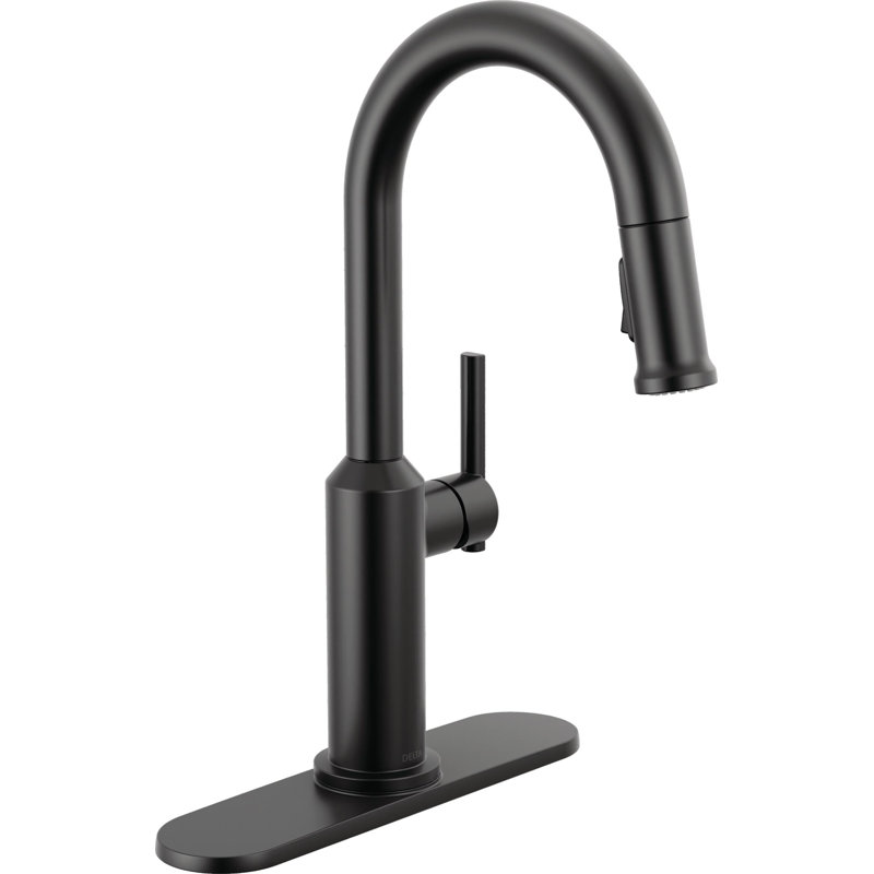 Single Handle Pull-Down Bar/Prep Faucet, Matte Black