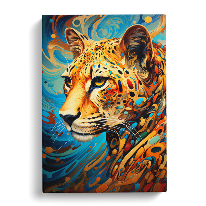 Cheetah Orphism - Wrapped Canvas, 76cm H x 50cm W x 3cm D
